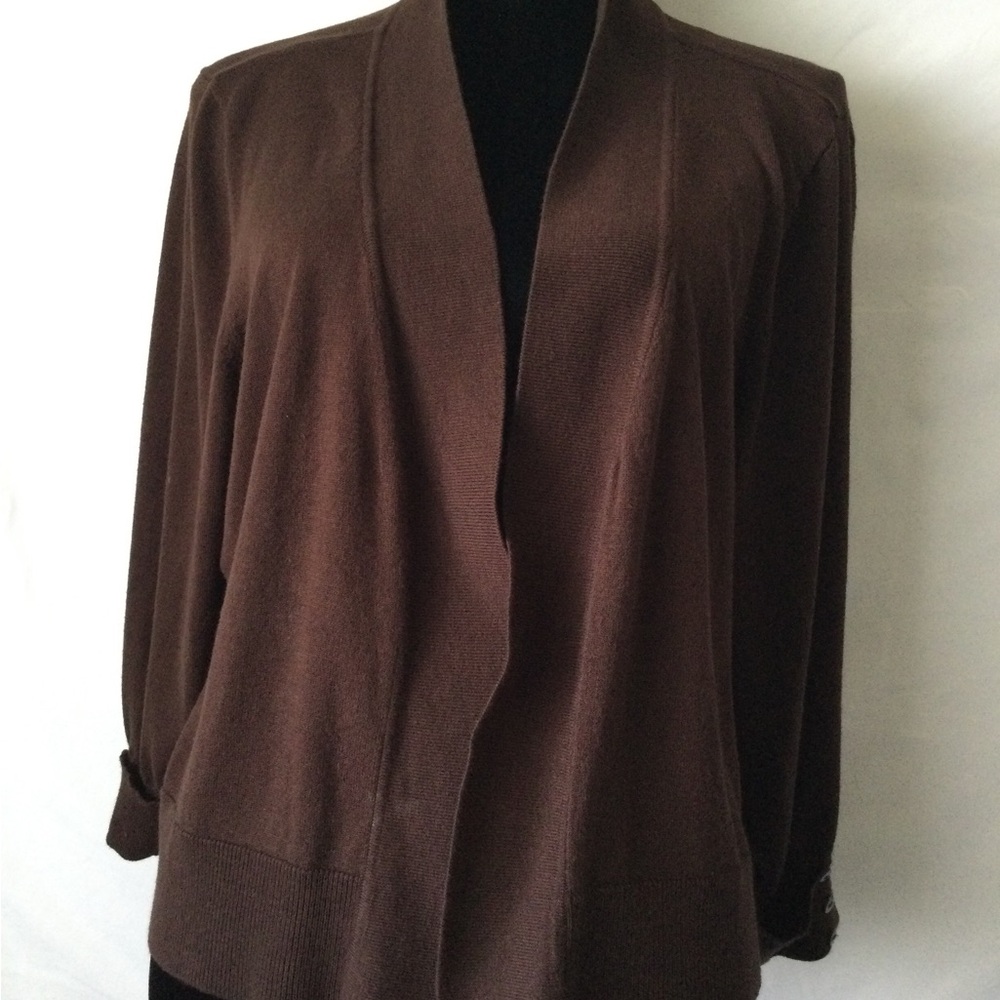 CJ Banks  Open-Front Women’s Sweater Cardigan